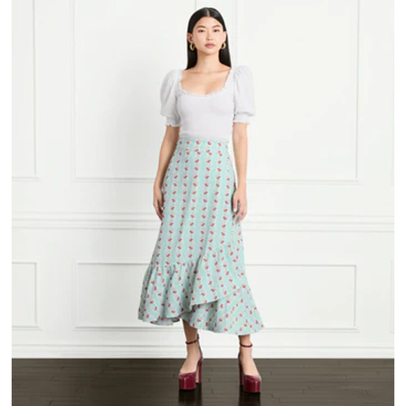 Hill House Tops - NWT Hill House The Aiko Nap Top Puff Sleeve Smocked Cotton White Women's Large